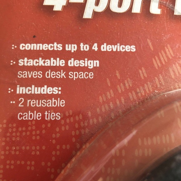 Staples 4-port Hub USB 1.1 Connects Up To 4 Devices (NEW) - Picture 5 of 5